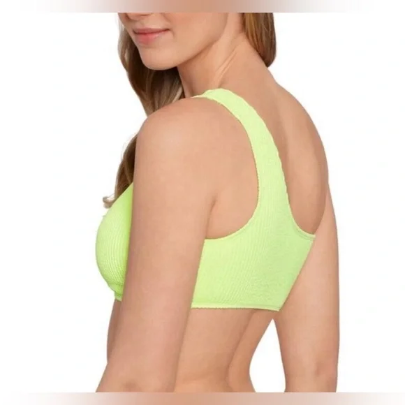 NWT Citron Yellow One Shoulder Bikini Top - Picture 2 of 12